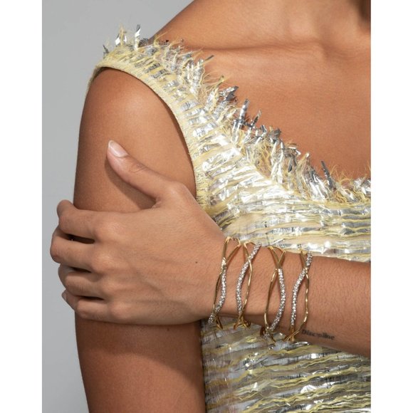 Alexis Bittar Solanales Crystal Cuff Bracelet - Champagne - 50200 - Picture 9 of 14